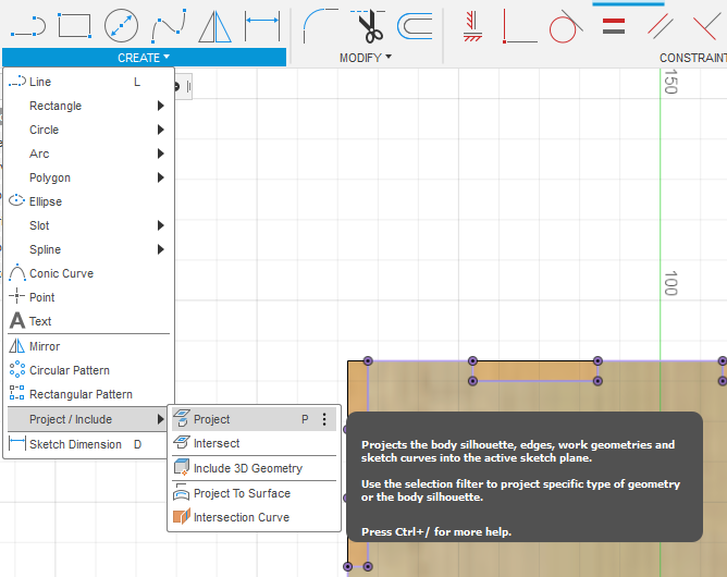 project geometry function